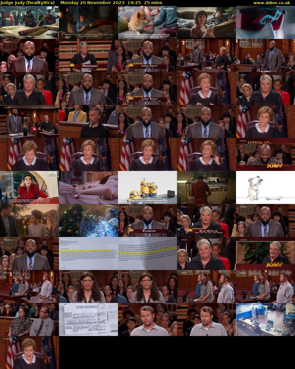 Judge Judy (RealityXtra) Monday 20 November 2023 19:25 - 19:50