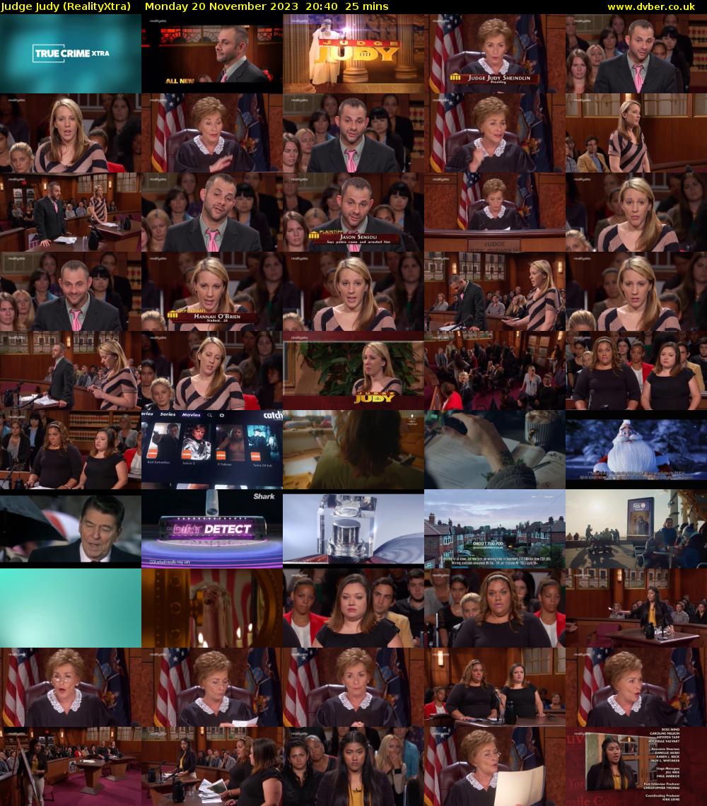 Judge Judy (RealityXtra) Monday 20 November 2023 20:40 - 21:05