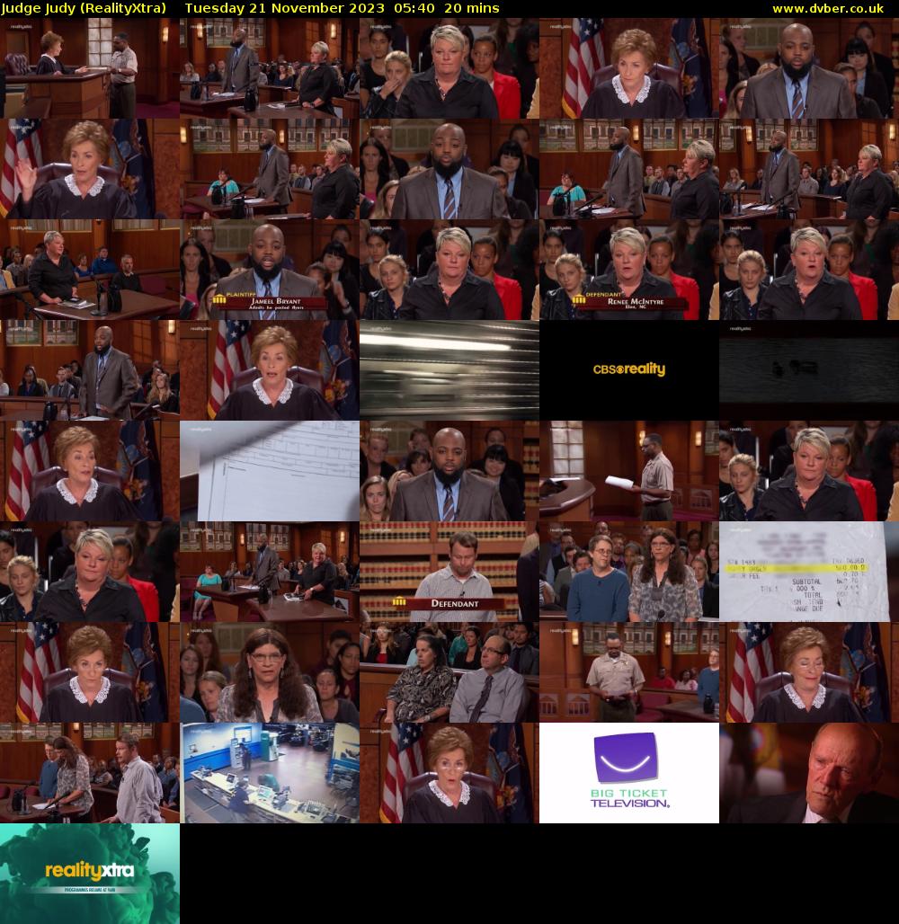 Judge Judy (RealityXtra) Tuesday 21 November 2023 05:40 - 06:00