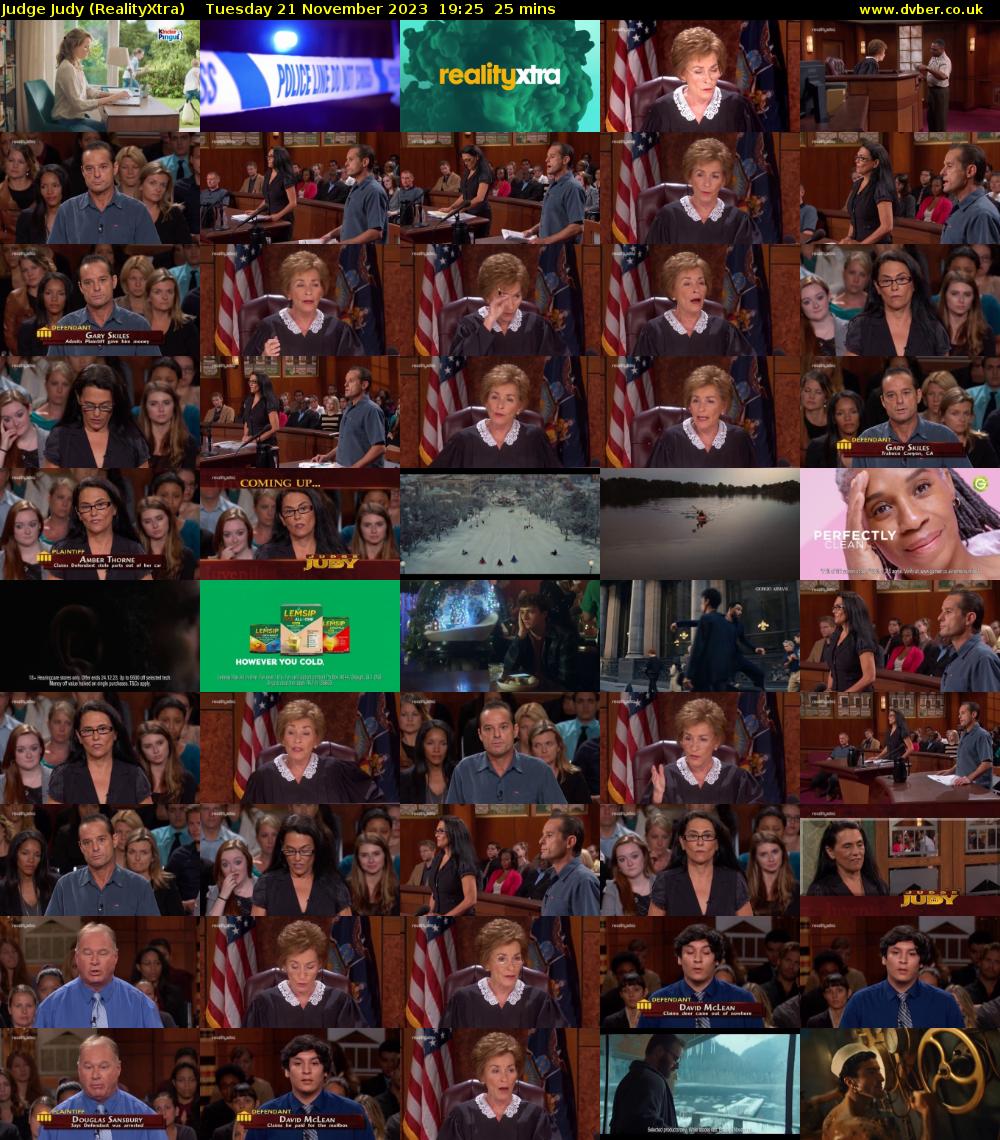 Judge Judy (RealityXtra) Tuesday 21 November 2023 19:25 - 19:50