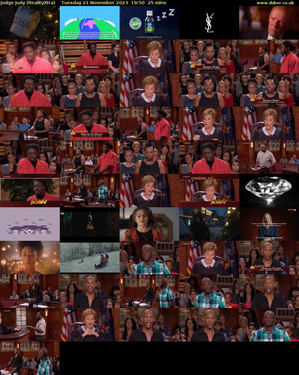 Judge Judy (RealityXtra) Tuesday 21 November 2023 19:50 - 20:15