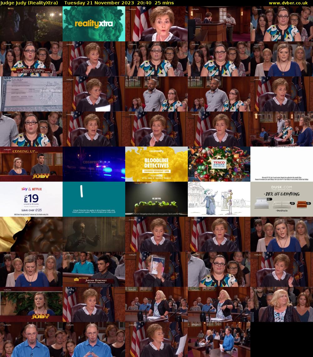 Judge Judy (RealityXtra) Tuesday 21 November 2023 20:40 - 21:05