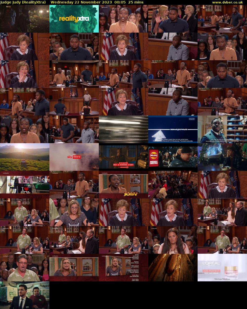 Judge Judy (RealityXtra) Wednesday 22 November 2023 00:05 - 00:30