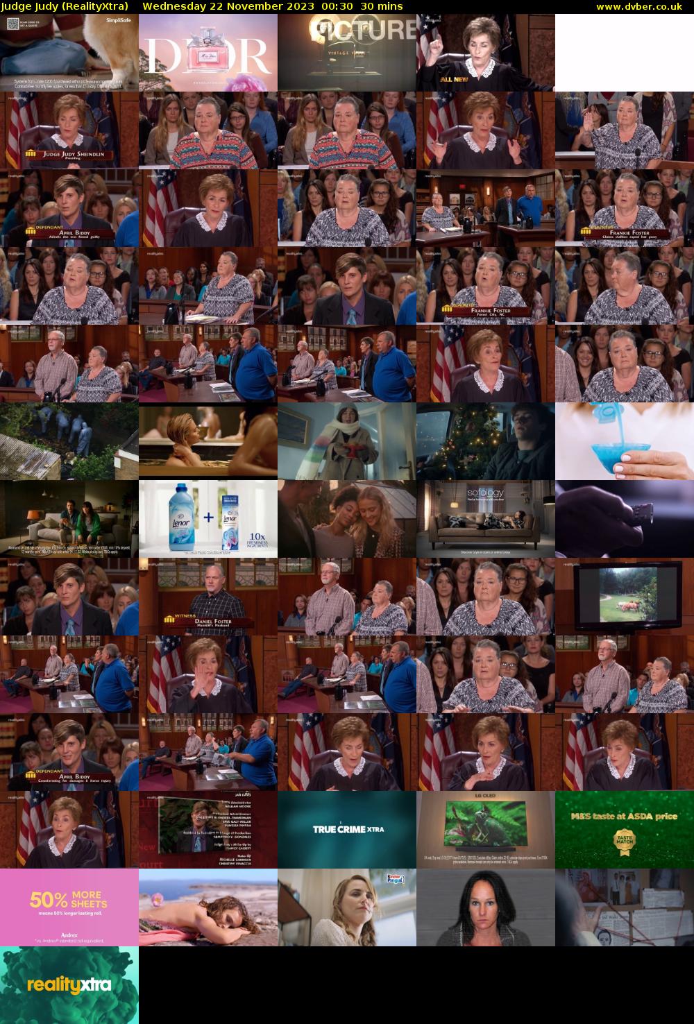 Judge Judy (RealityXtra) Wednesday 22 November 2023 00:30 - 01:00