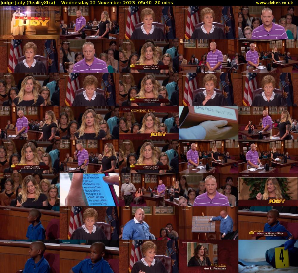 Judge Judy (RealityXtra) Wednesday 22 November 2023 05:40 - 06:00