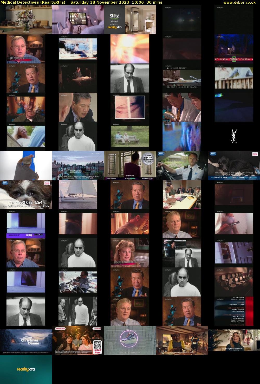 Medical Detectives (RealityXtra) Saturday 18 November 2023 10:00 - 10:30