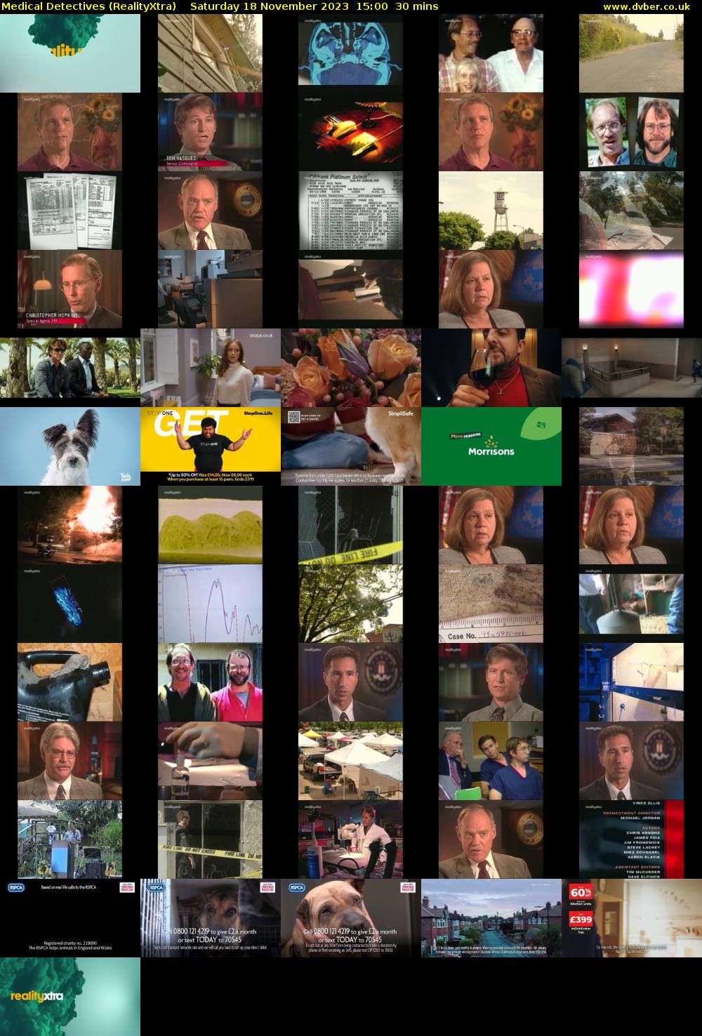 Medical Detectives (RealityXtra) Saturday 18 November 2023 15:00 - 15:30