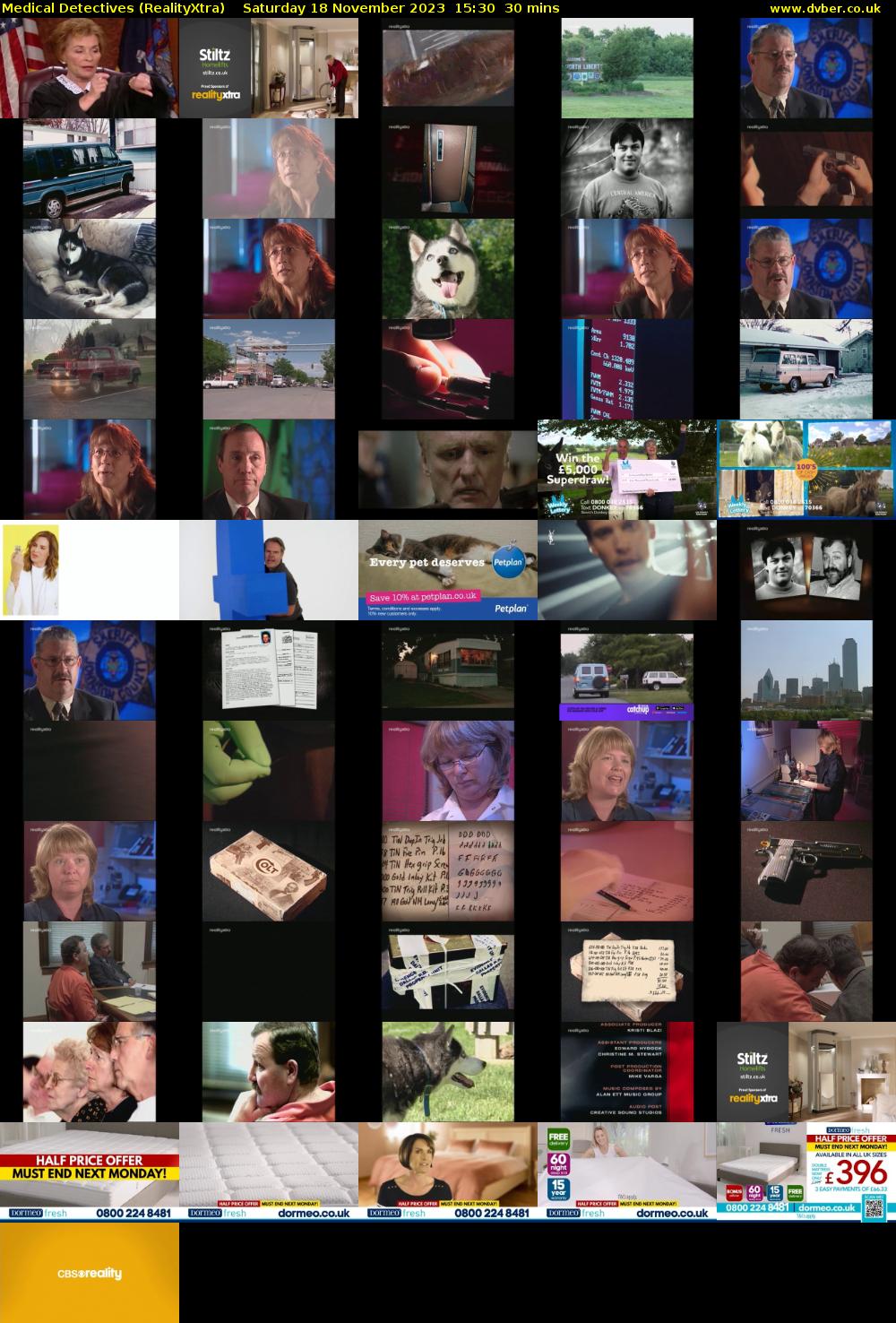 Medical Detectives (RealityXtra) Saturday 18 November 2023 15:30 - 16:00