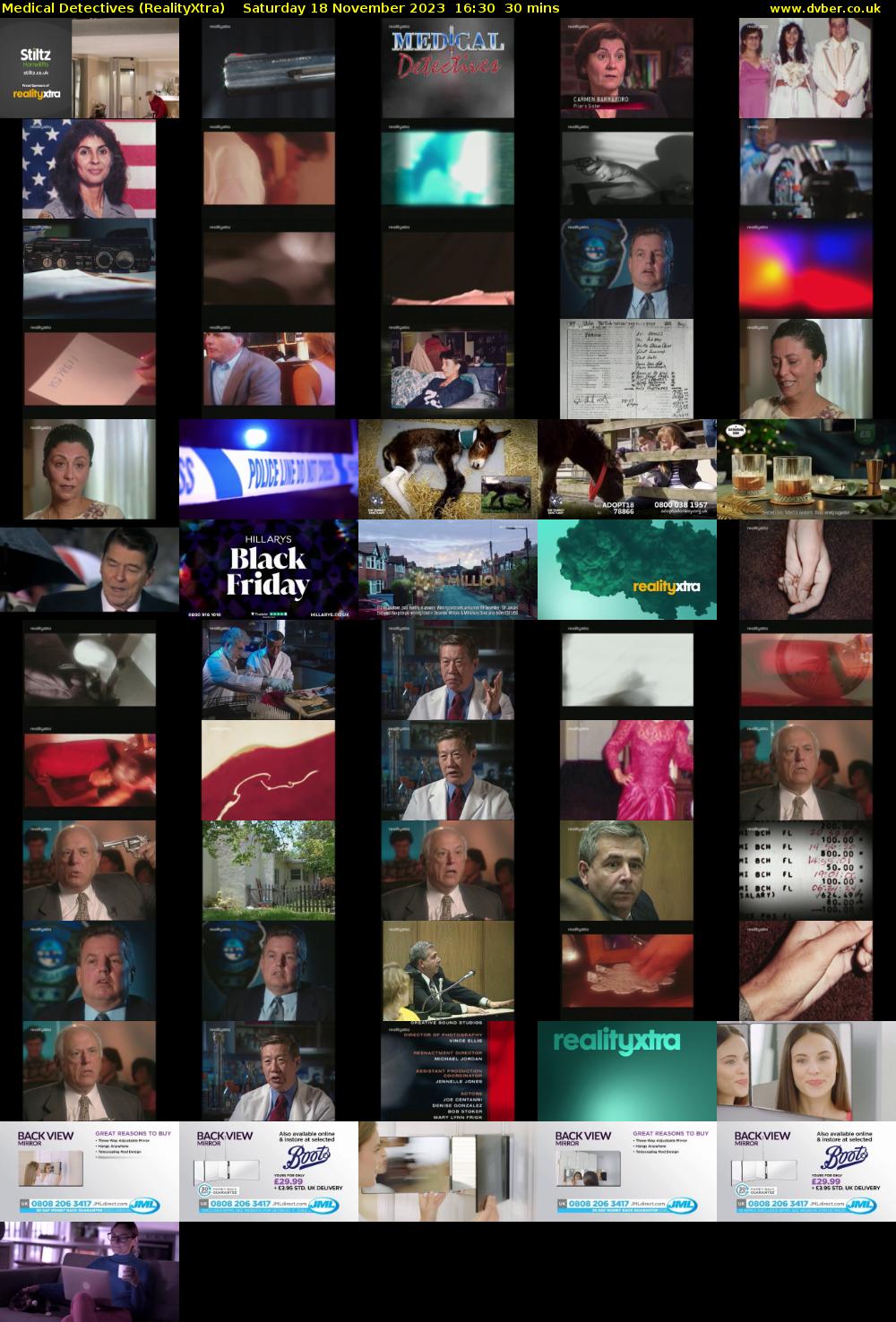 Medical Detectives (RealityXtra) Saturday 18 November 2023 16:30 - 17:00