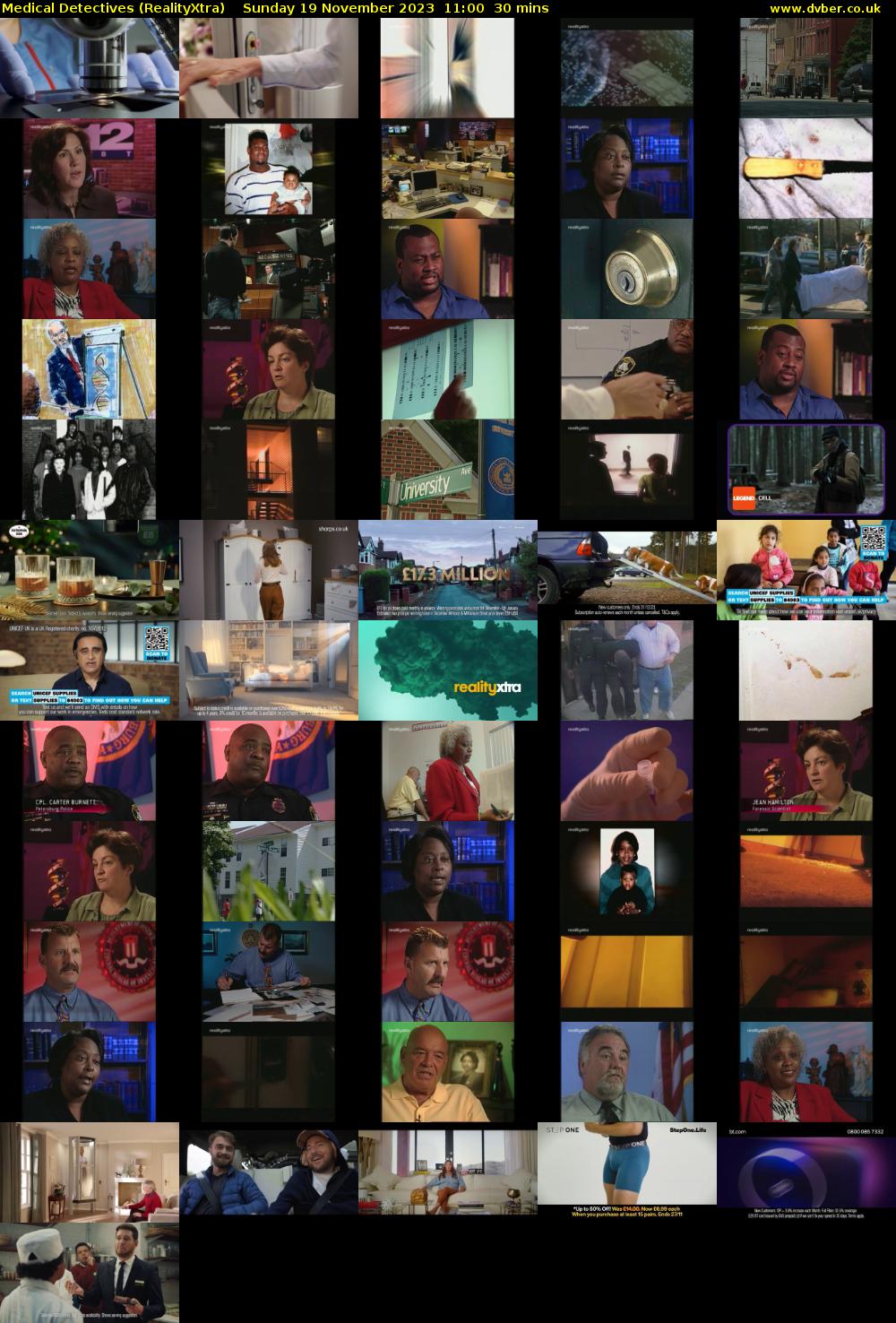 Medical Detectives (RealityXtra) Sunday 19 November 2023 11:00 - 11:30