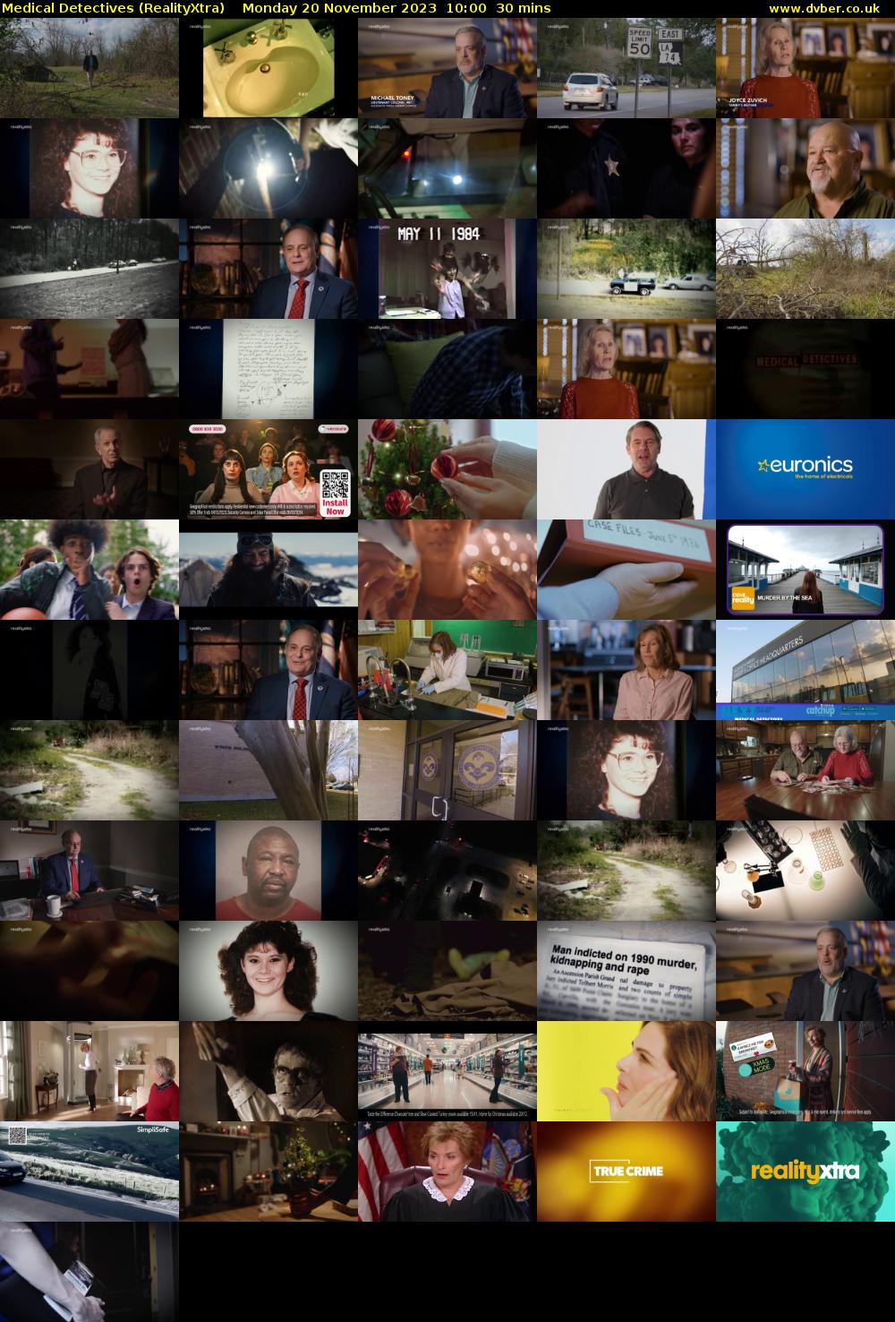 Medical Detectives (RealityXtra) Monday 20 November 2023 10:00 - 10:30