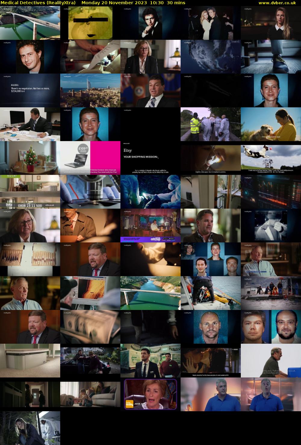 Medical Detectives (RealityXtra) Monday 20 November 2023 10:30 - 11:00