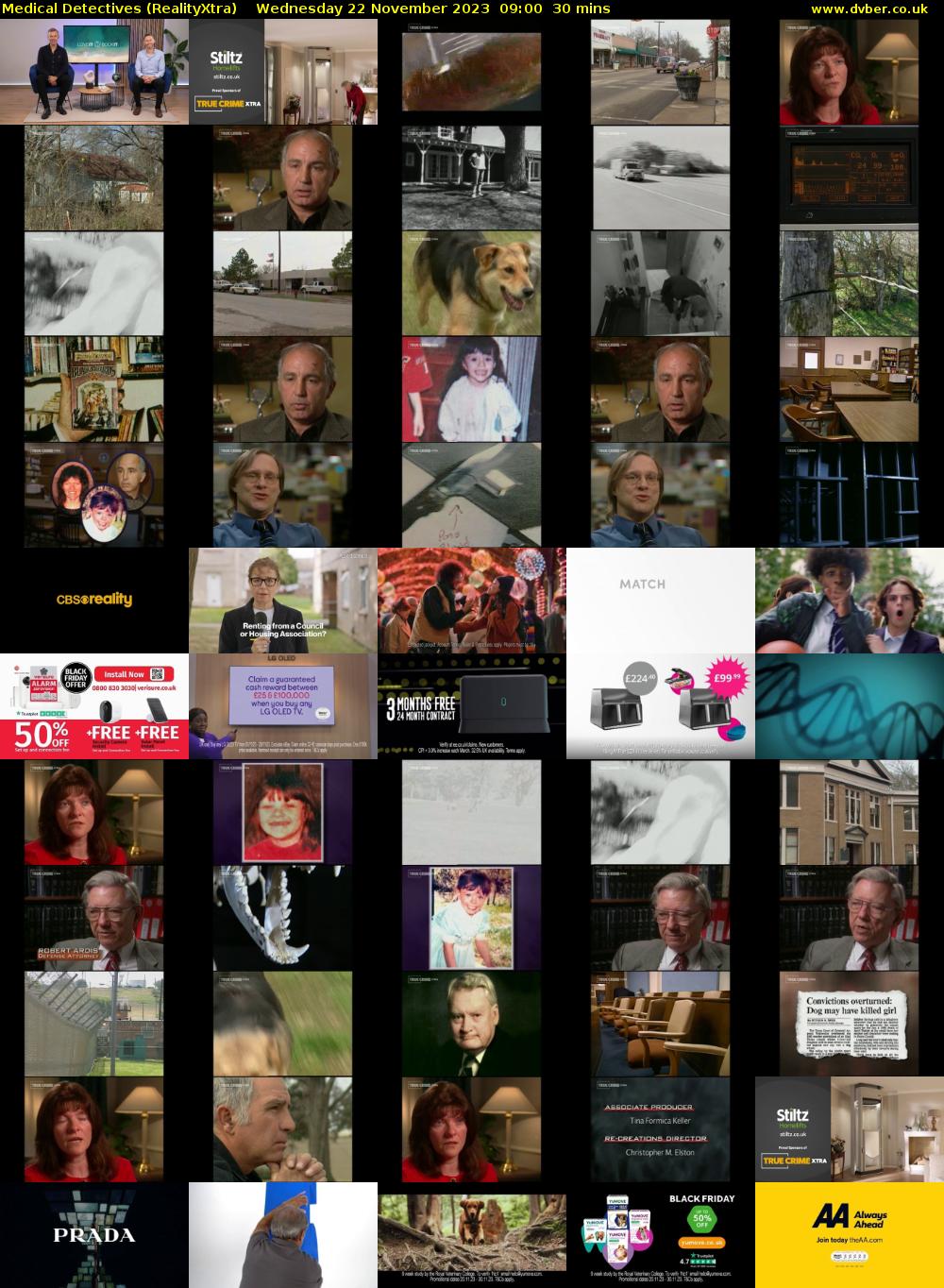 Medical Detectives (RealityXtra) Wednesday 22 November 2023 09:00 - 09:30
