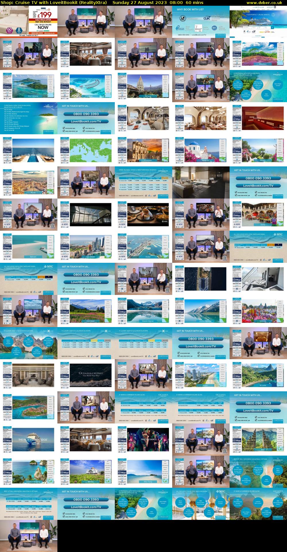 Shop: Cruise TV with LoveitBookit (RealityXtra) Sunday 27 August 2023 08:00 - 09:00