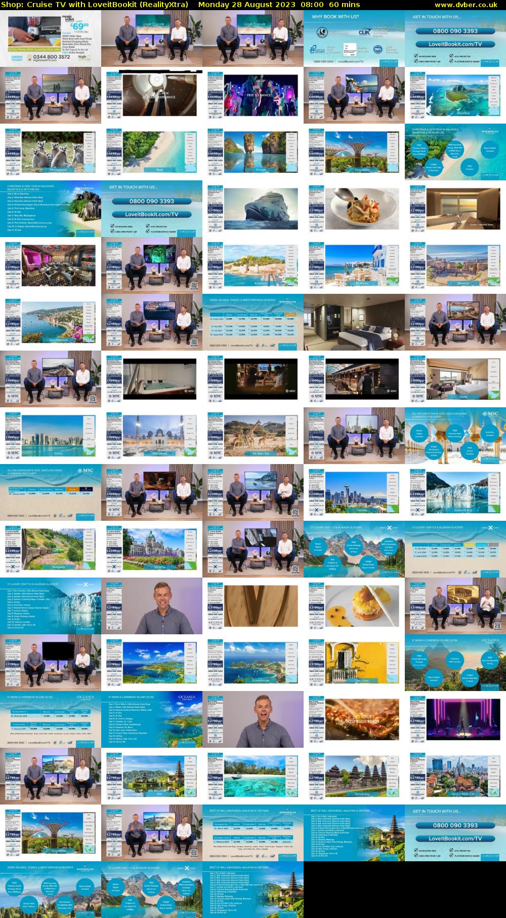 Shop: Cruise TV with LoveitBookit (RealityXtra) Monday 28 August 2023 08:00 - 09:00
