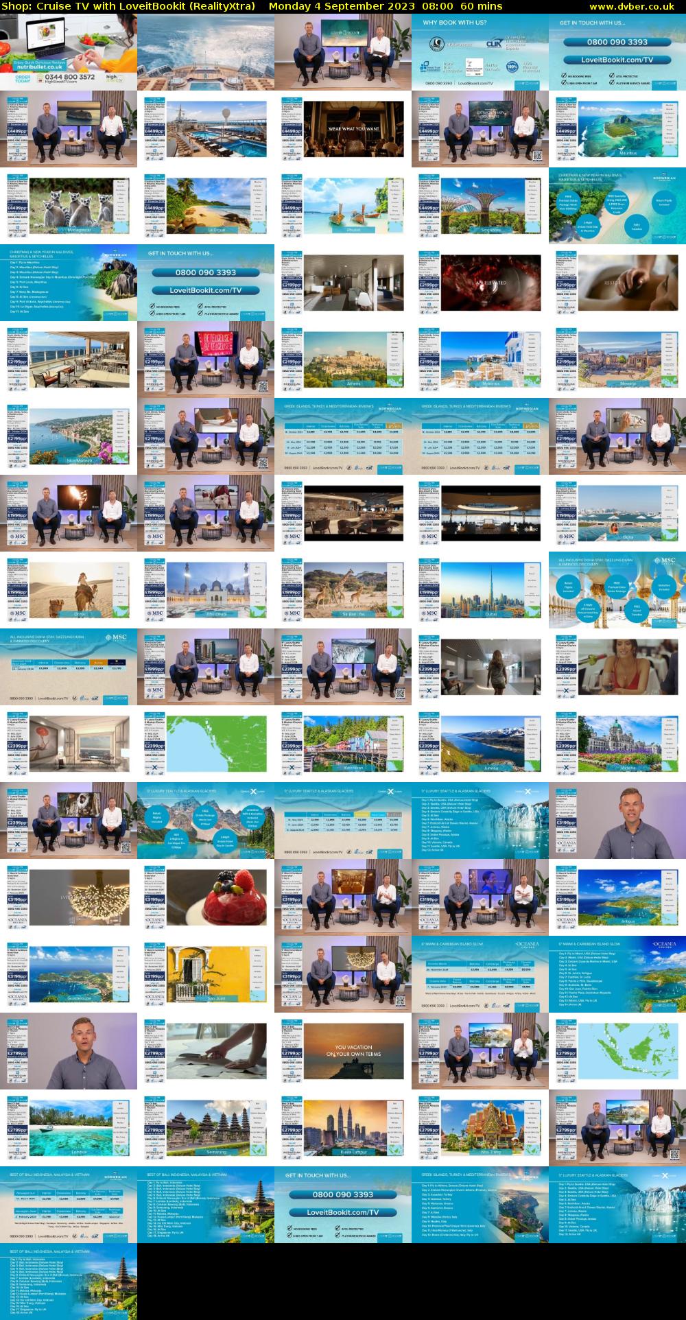 Shop: Cruise TV with LoveitBookit (RealityXtra) Monday 4 September 2023 08:00 - 09:00