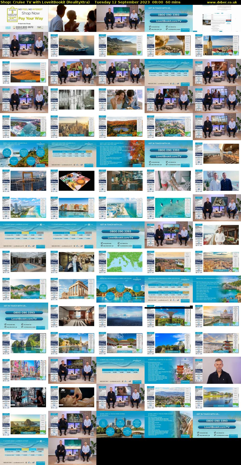 Shop: Cruise TV with LoveitBookit (RealityXtra) Tuesday 12 September 2023 08:00 - 09:00