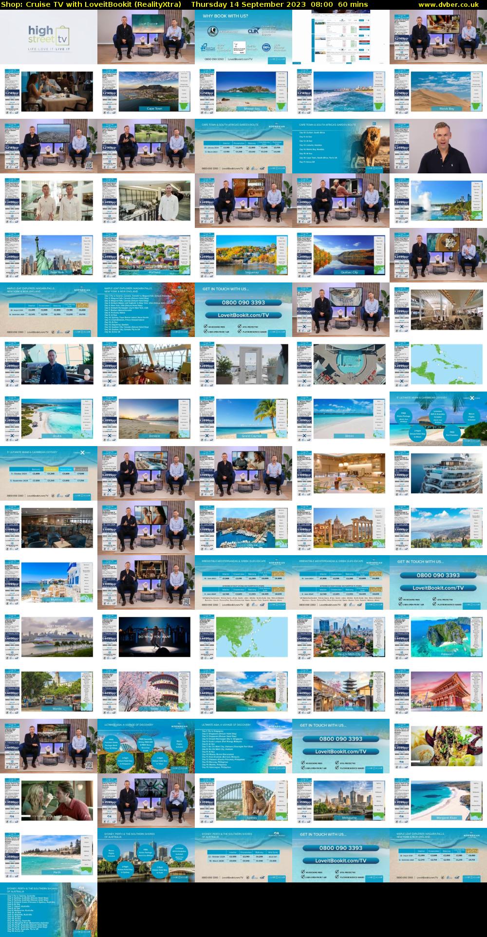 Shop: Cruise TV with LoveitBookit (RealityXtra) Thursday 14 September 2023 08:00 - 09:00