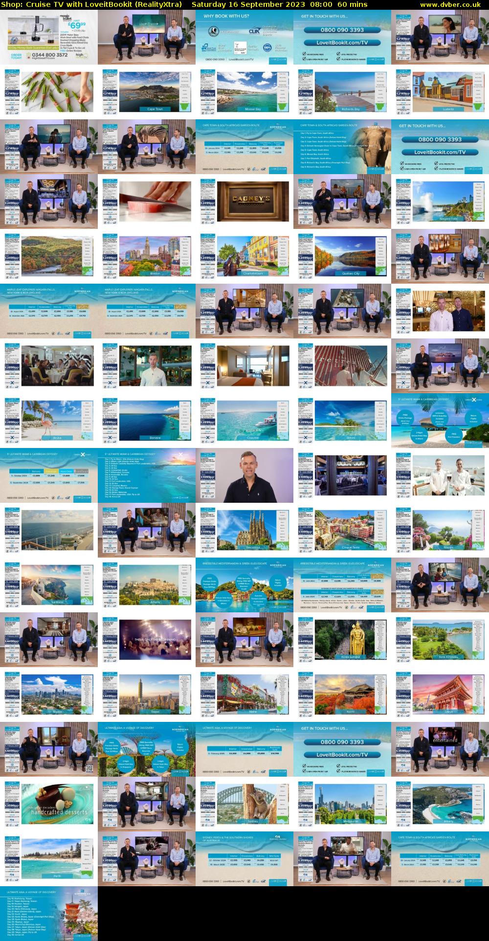 Shop: Cruise TV with LoveitBookit (RealityXtra) Saturday 16 September 2023 08:00 - 09:00