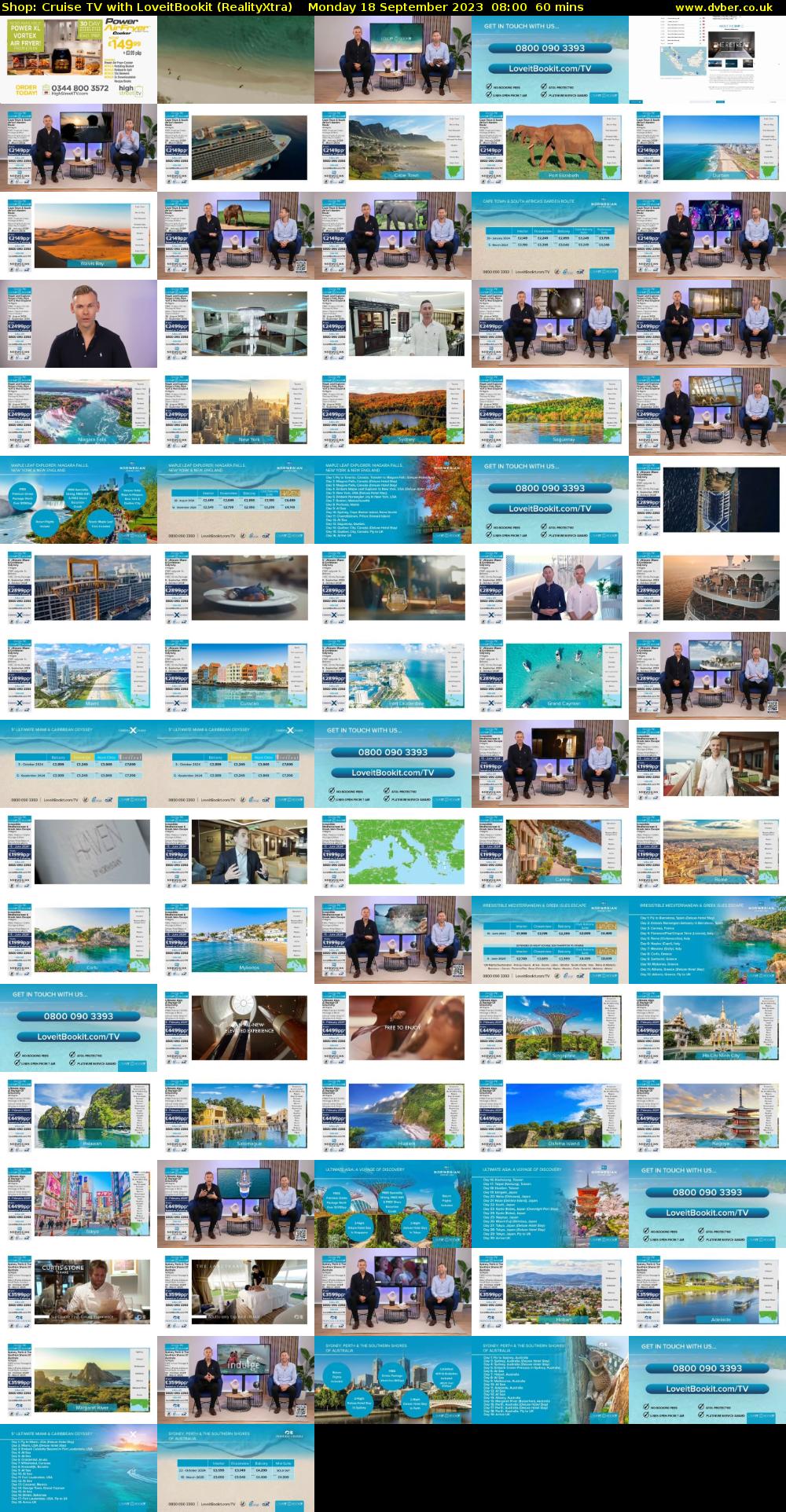 Shop: Cruise TV with LoveitBookit (RealityXtra) Monday 18 September 2023 08:00 - 09:00