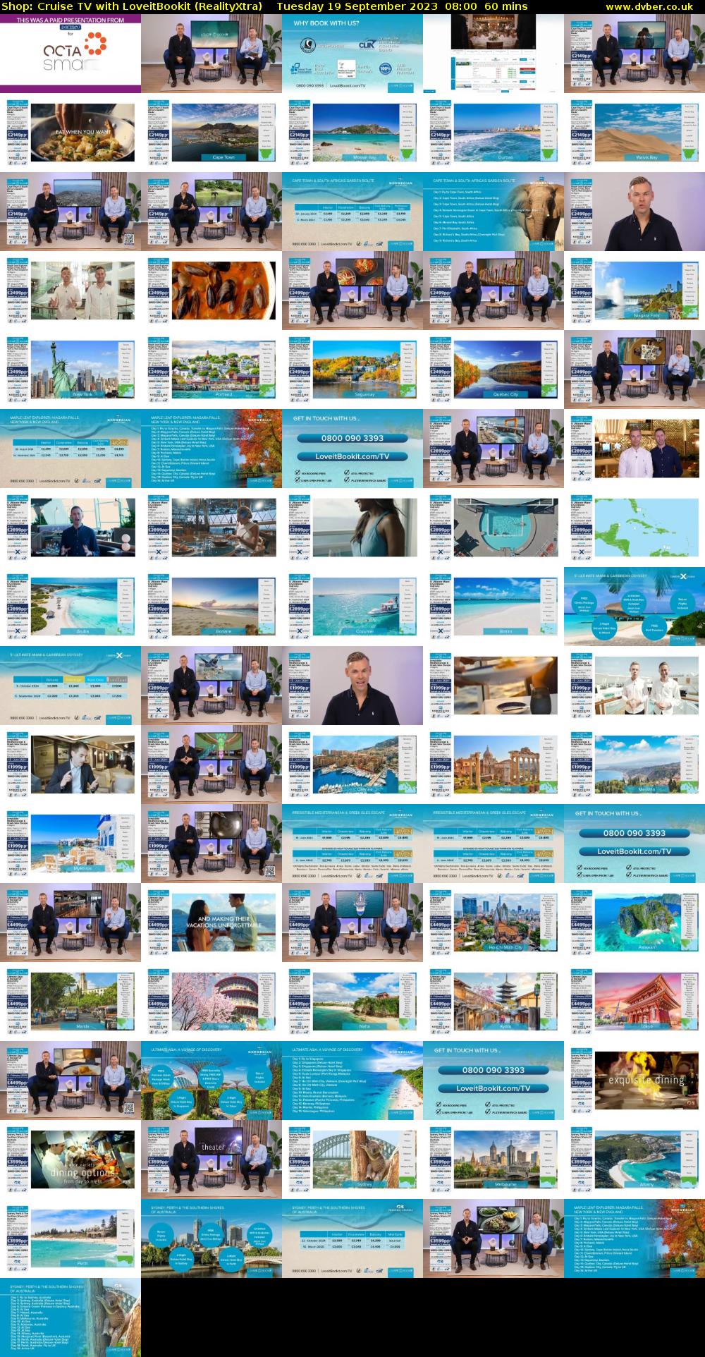 Shop: Cruise TV with LoveitBookit (RealityXtra) Tuesday 19 September 2023 08:00 - 09:00