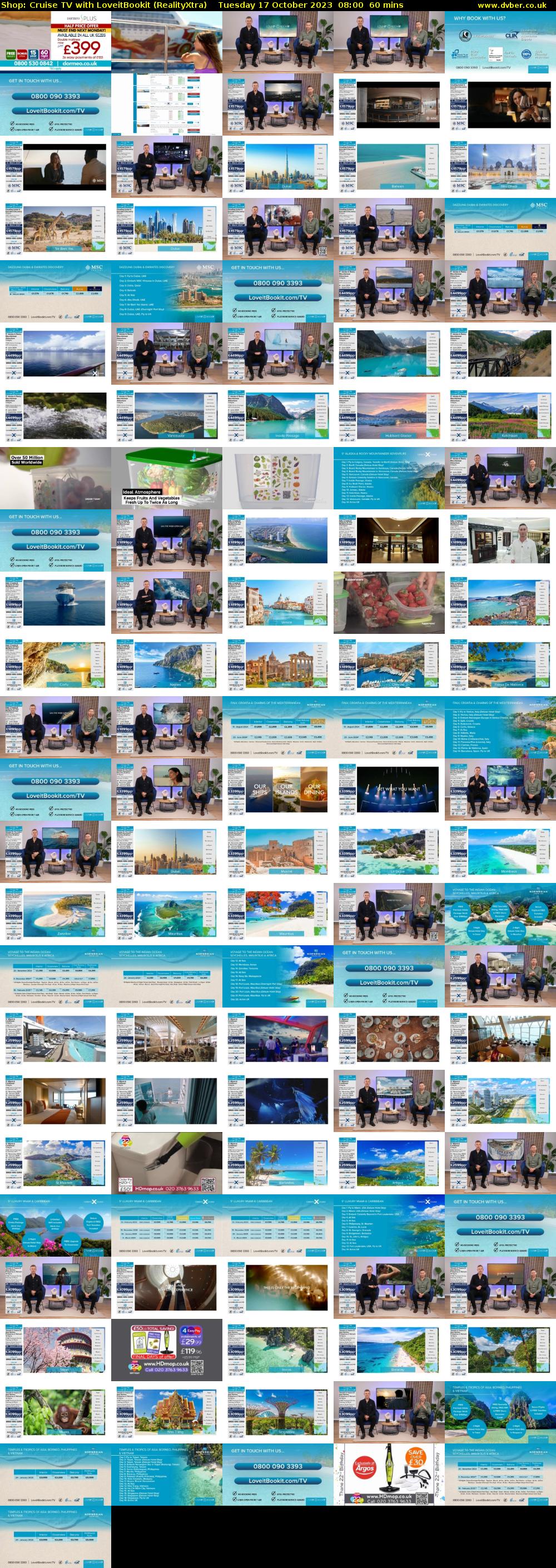 Shop: Cruise TV with LoveitBookit (RealityXtra) Tuesday 17 October 2023 08:00 - 09:00