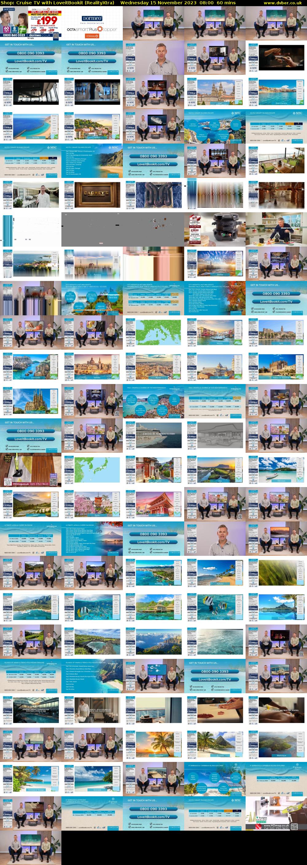 Shop: Cruise TV with LoveitBookit (RealityXtra) Wednesday 15 November 2023 08:00 - 09:00