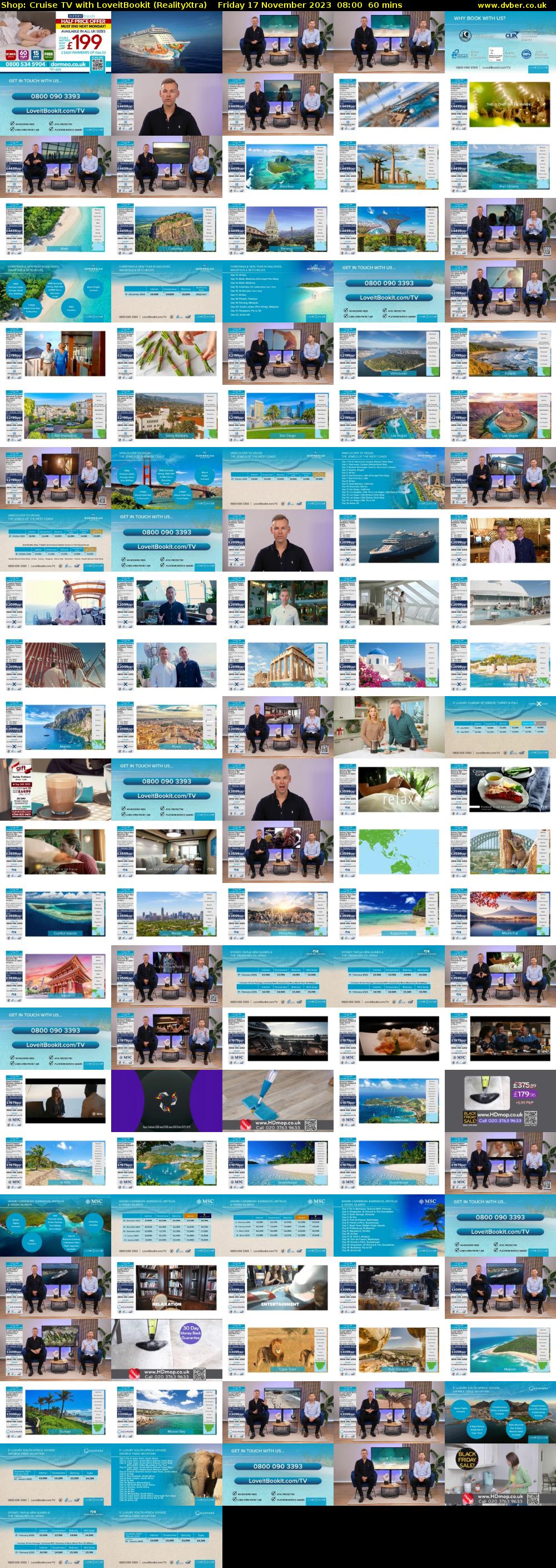 Shop: Cruise TV with LoveitBookit (RealityXtra) Friday 17 November 2023 08:00 - 09:00