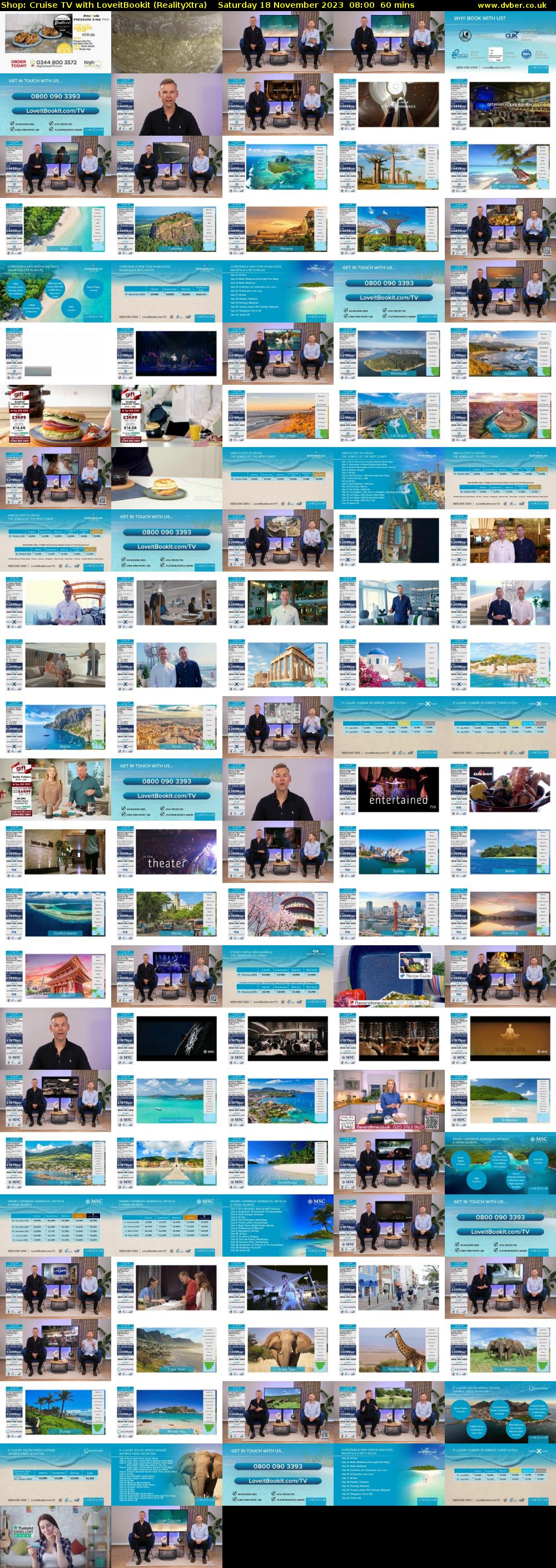 Shop: Cruise TV with LoveitBookit (RealityXtra) Saturday 18 November 2023 08:00 - 09:00