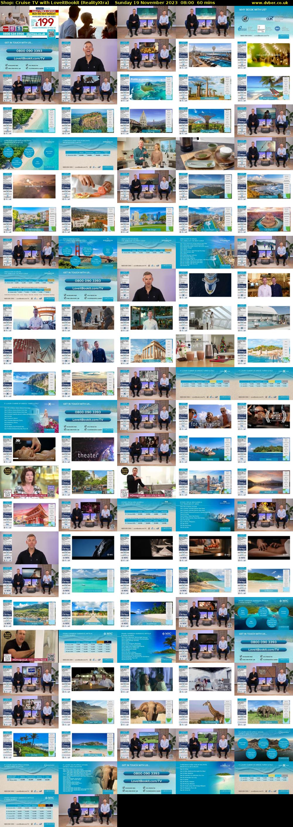 Shop: Cruise TV with LoveitBookit (RealityXtra) Sunday 19 November 2023 08:00 - 09:00