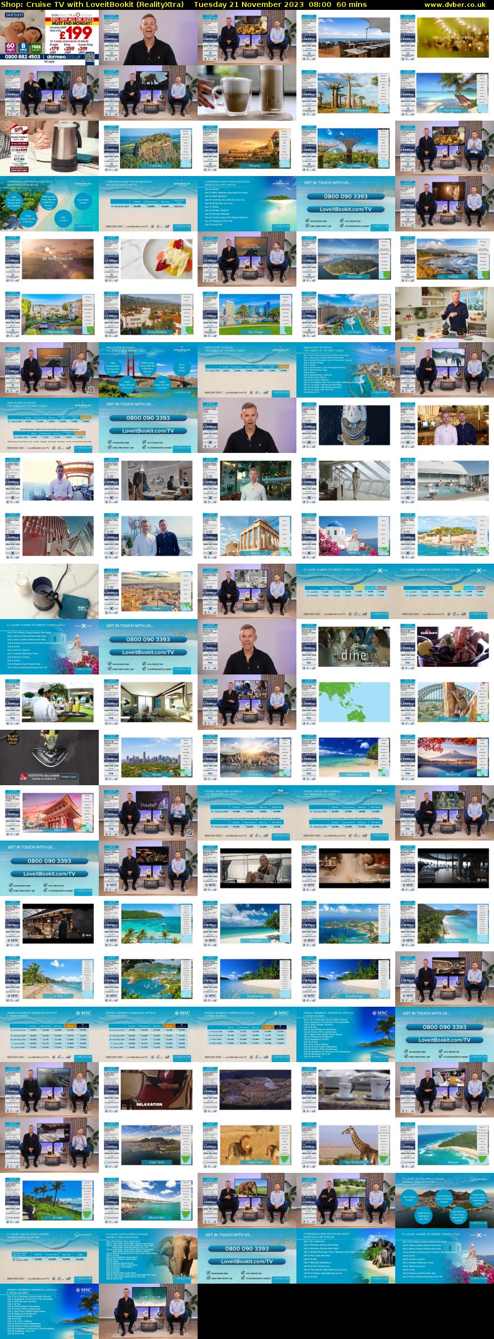 Shop: Cruise TV with LoveitBookit (RealityXtra) Tuesday 21 November 2023 08:00 - 09:00