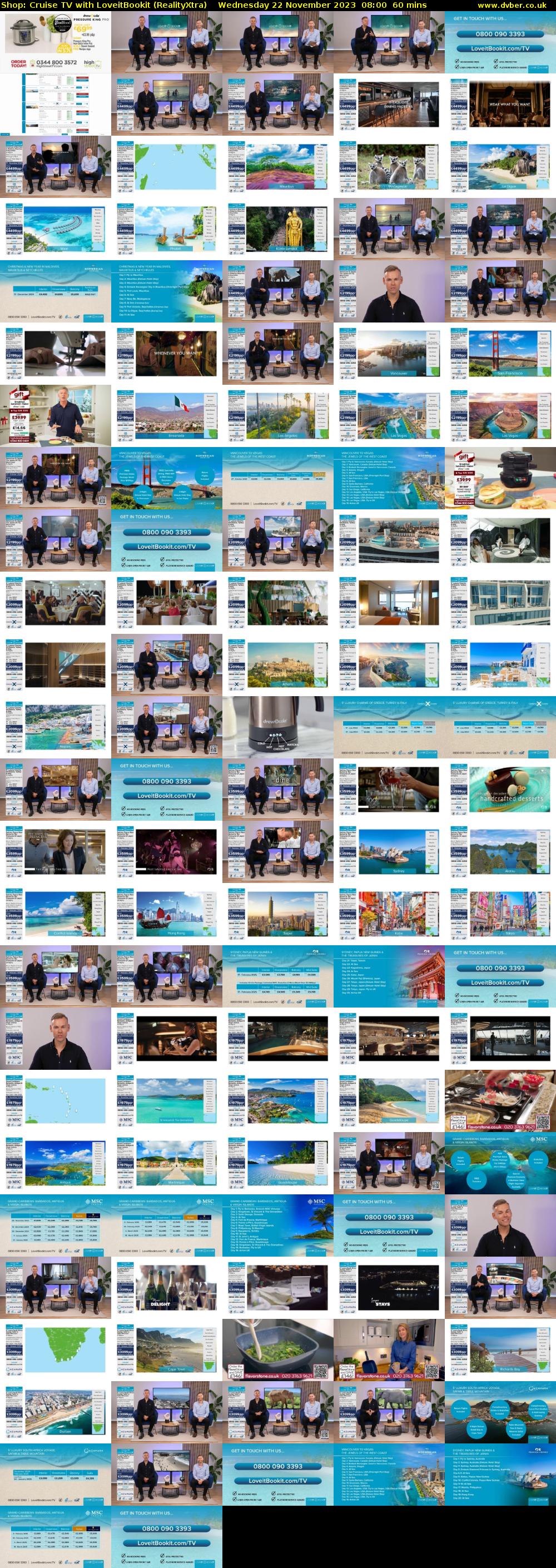 Shop: Cruise TV with LoveitBookit (RealityXtra) Wednesday 22 November 2023 08:00 - 09:00