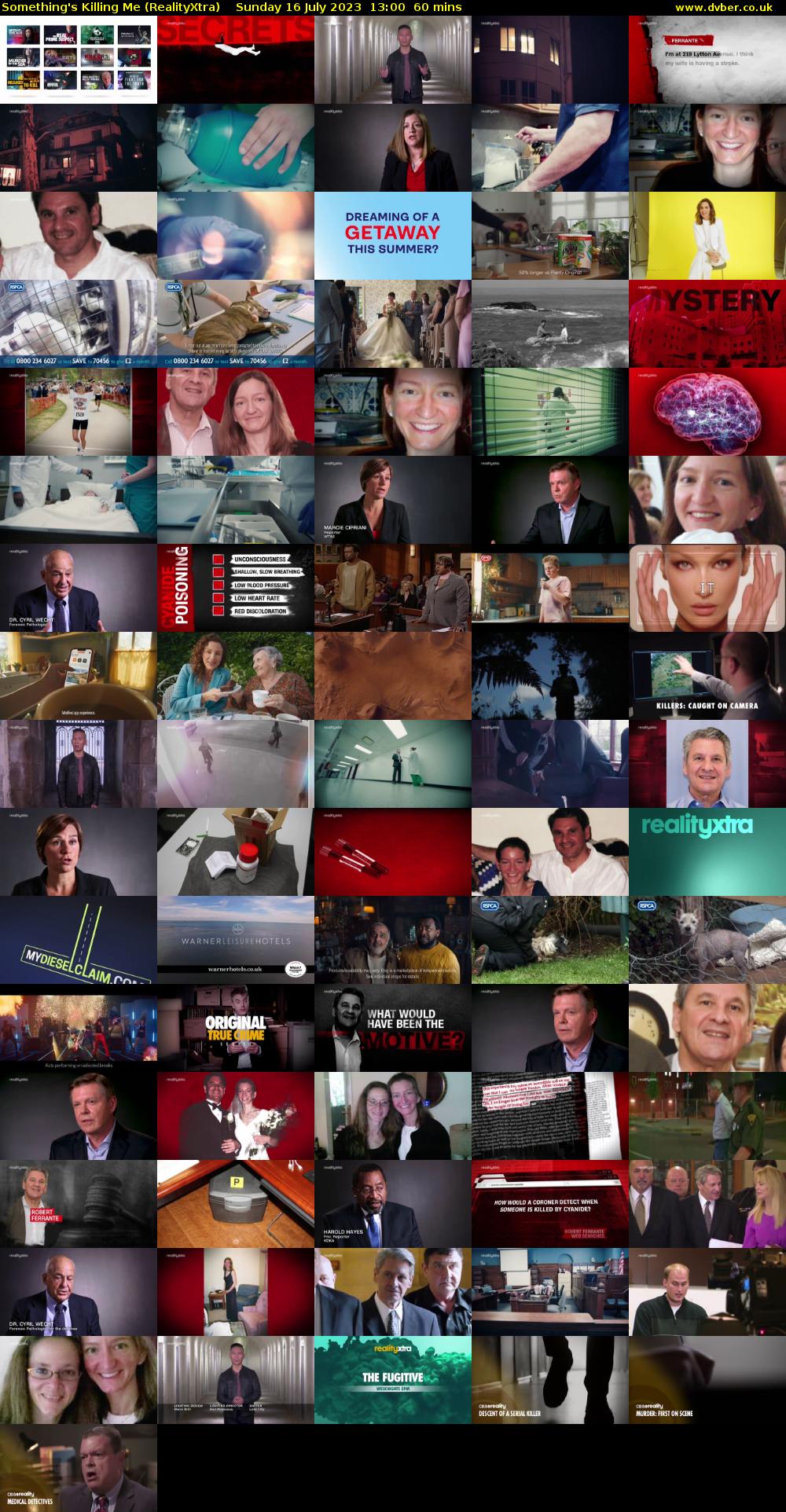 Something's Killing Me (RealityXtra) Sunday 16 July 2023 13:00 - 14:00