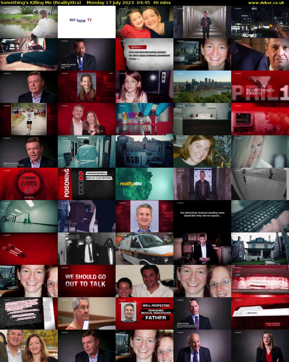 Something's Killing Me (RealityXtra) Monday 17 July 2023 04:45 - 05:25