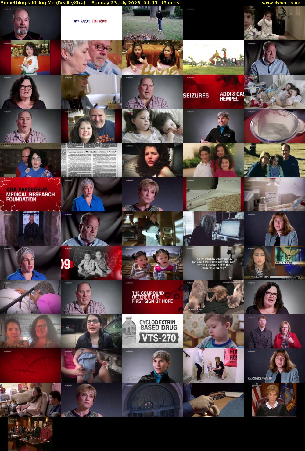 Something's Killing Me (RealityXtra) Sunday 23 July 2023 04:45 - 05:30