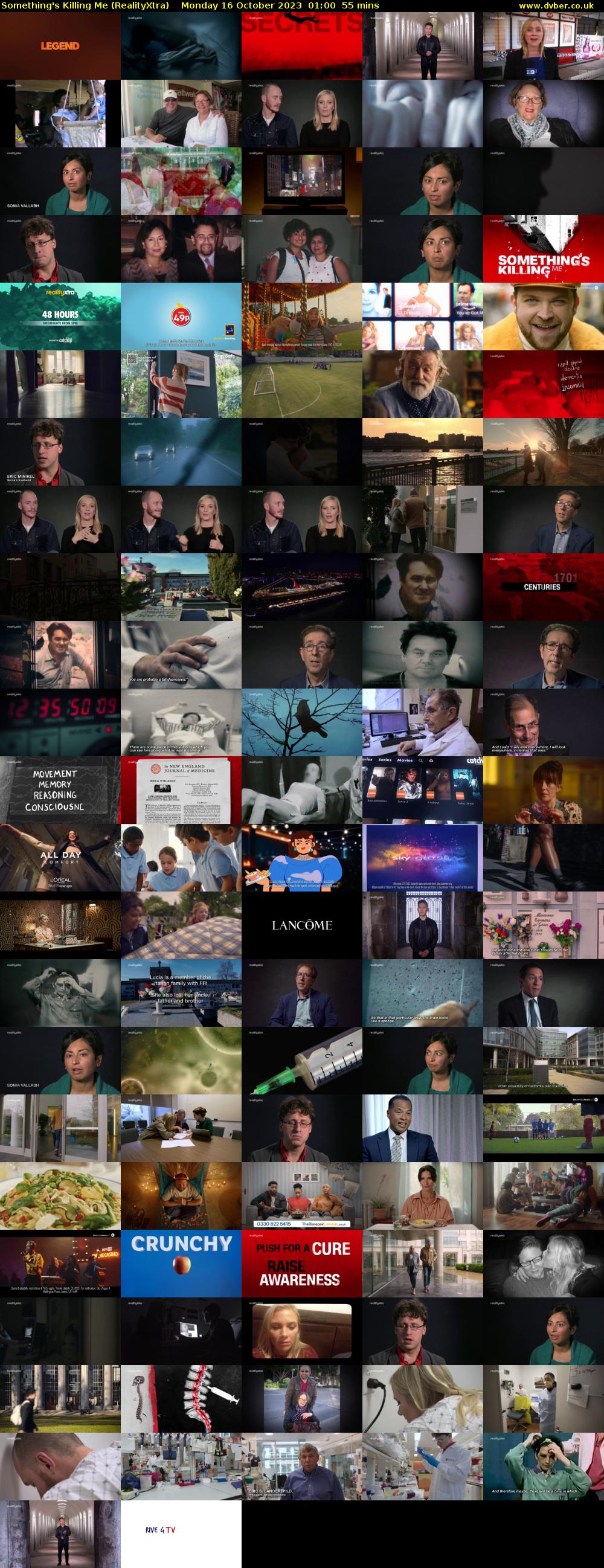 Something's Killing Me (RealityXtra) Monday 16 October 2023 01:00 - 01:55