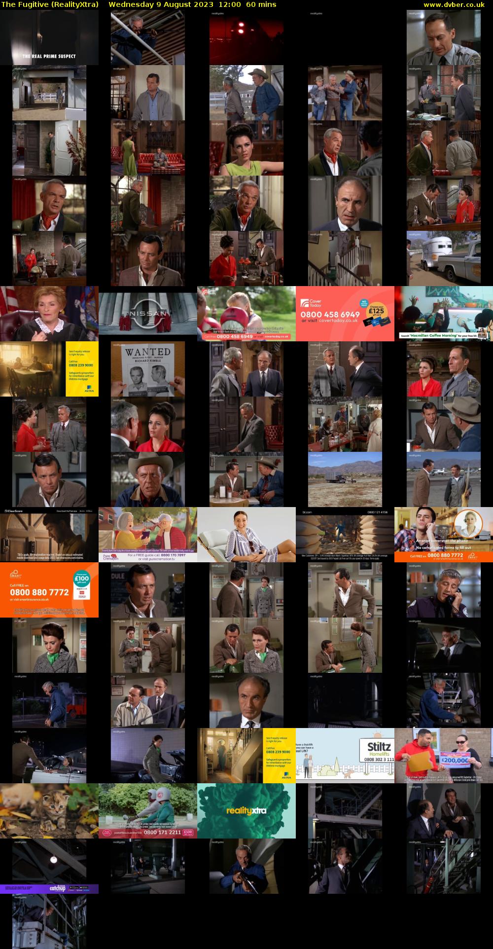 The Fugitive (RealityXtra) Wednesday 9 August 2023 12:00 - 13:00
