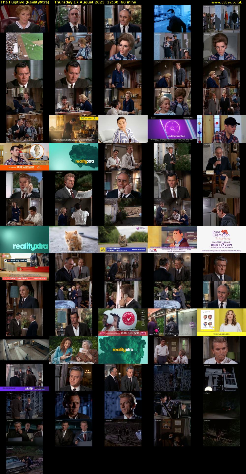 The Fugitive (RealityXtra) Thursday 17 August 2023 12:00 - 13:00