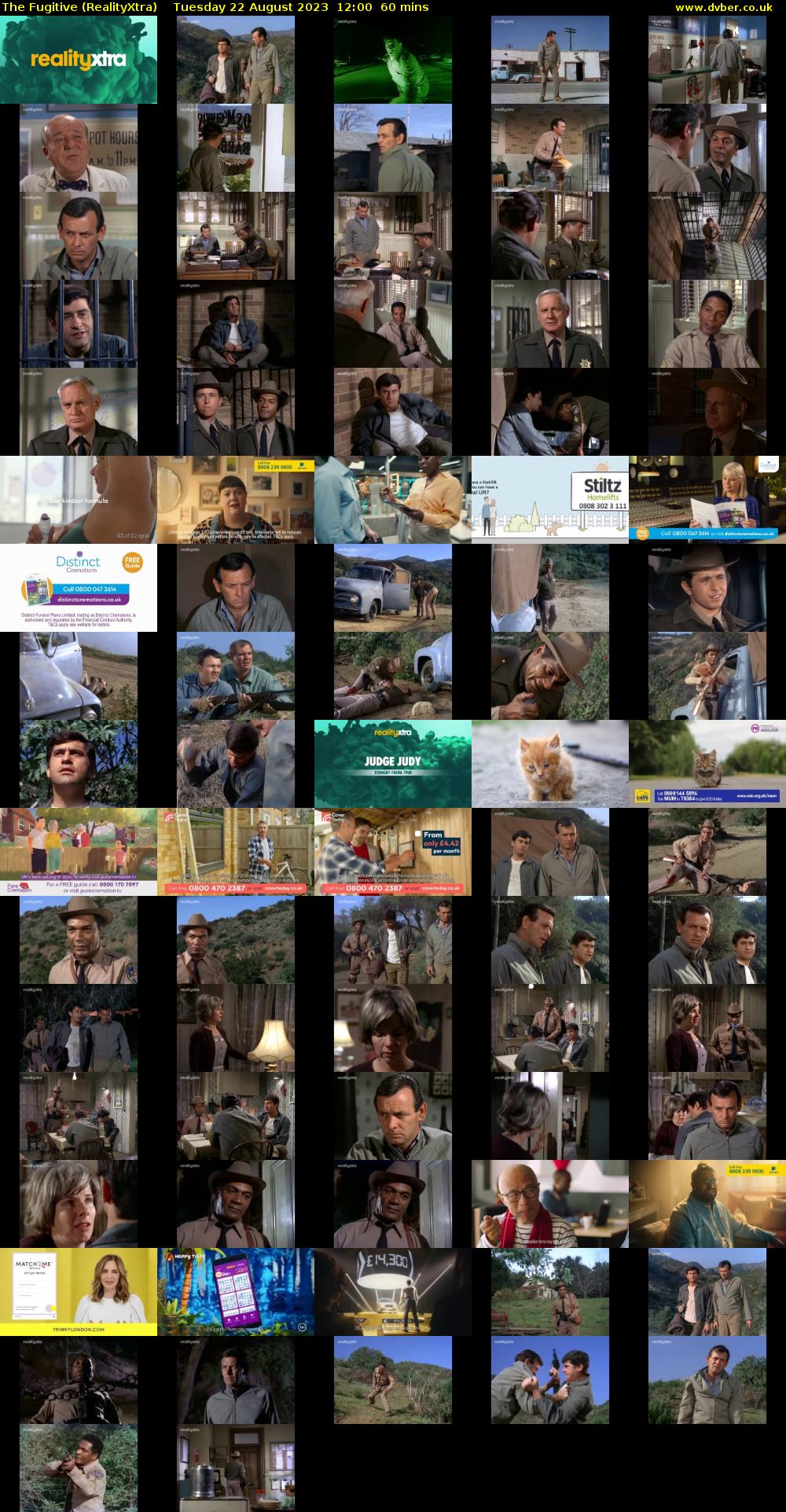 The Fugitive (RealityXtra) Tuesday 22 August 2023 12:00 - 13:00