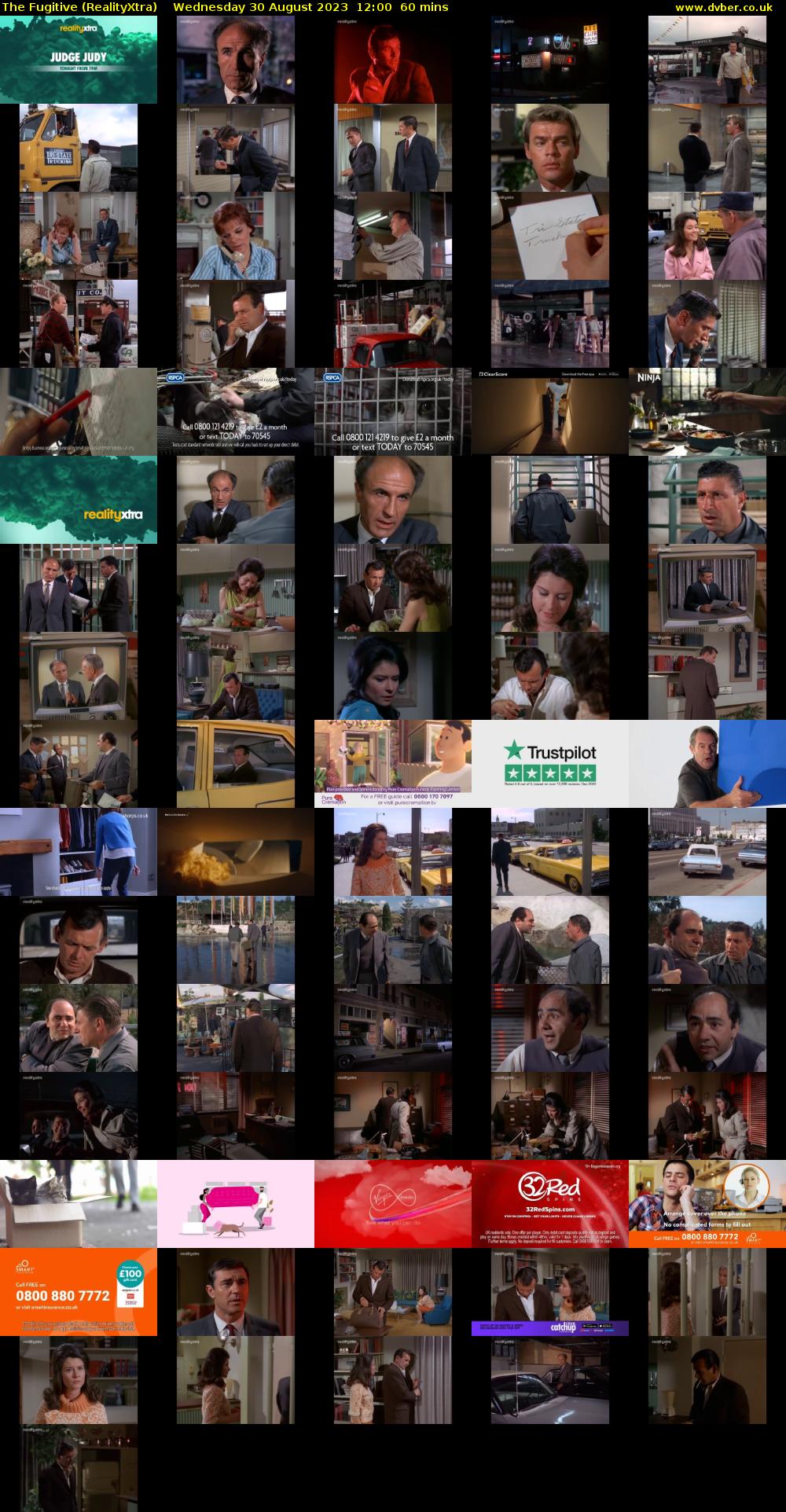 The Fugitive (RealityXtra) Wednesday 30 August 2023 12:00 - 13:00