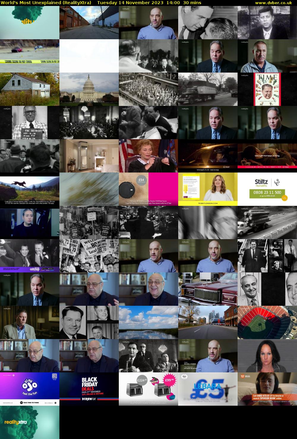 World's Most Unexplained (RealityXtra) Tuesday 14 November 2023 14:00 - 14:30