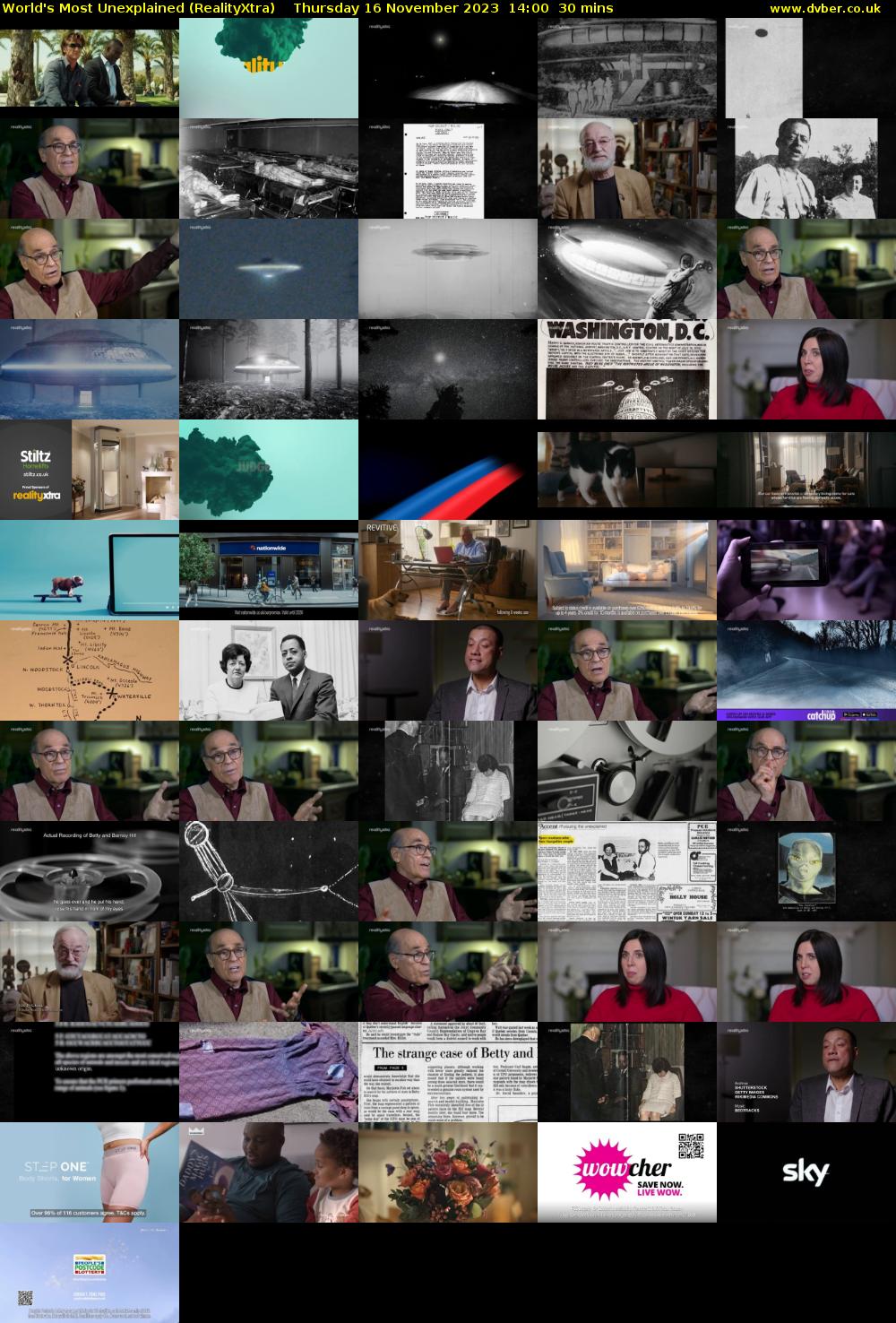World's Most Unexplained (RealityXtra) Thursday 16 November 2023 14:00 - 14:30