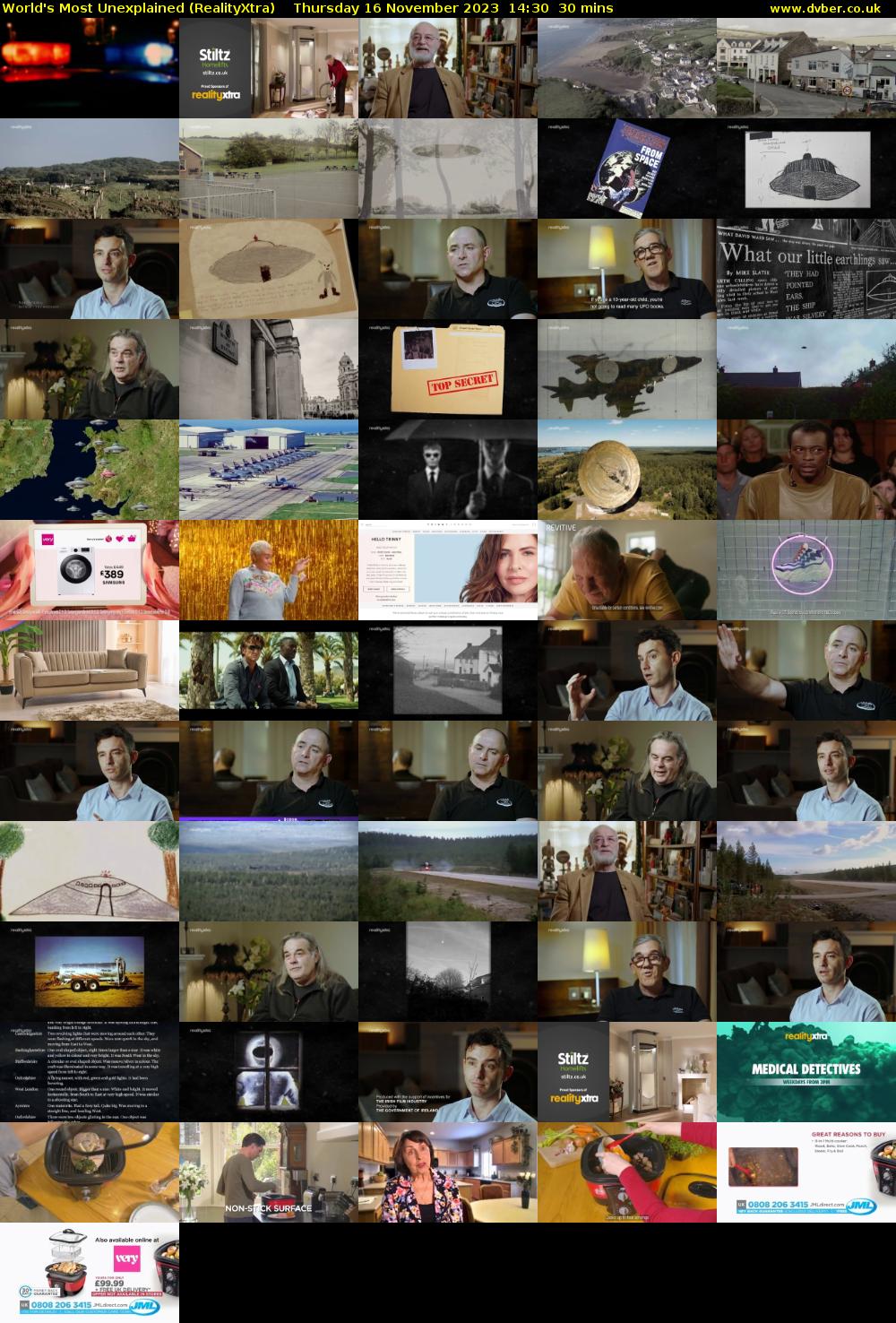 World's Most Unexplained (RealityXtra) Thursday 16 November 2023 14:30 - 15:00