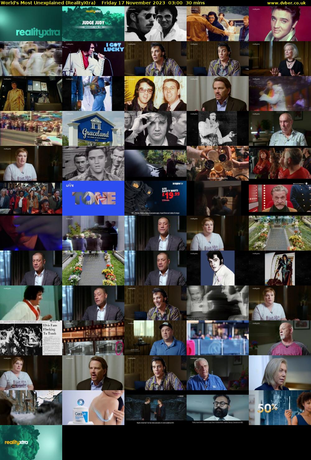 World's Most Unexplained (RealityXtra) Friday 17 November 2023 03:00 - 03:30