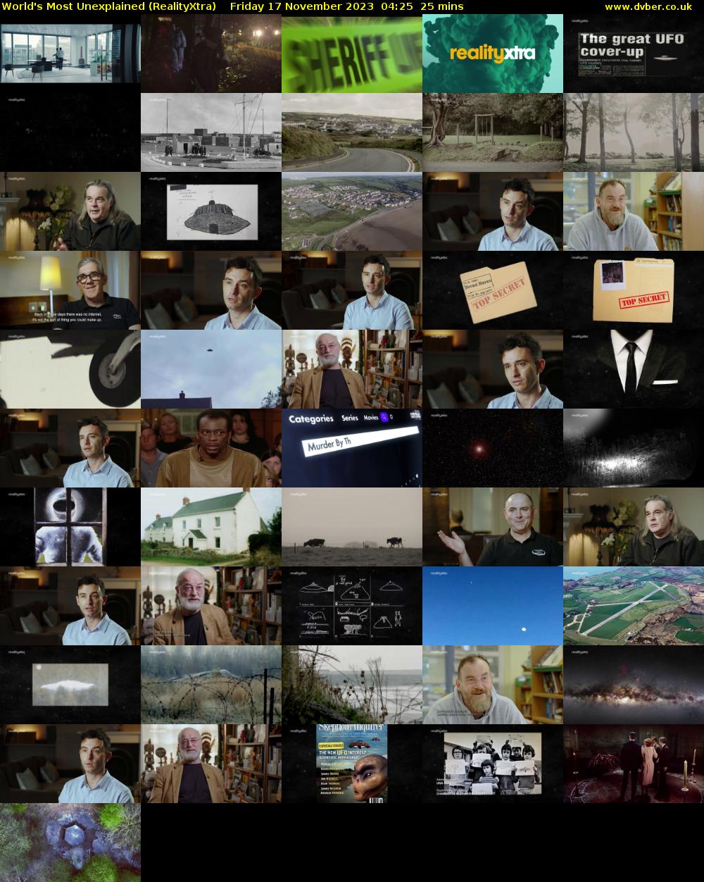 World's Most Unexplained (RealityXtra) Friday 17 November 2023 04:25 - 04:50