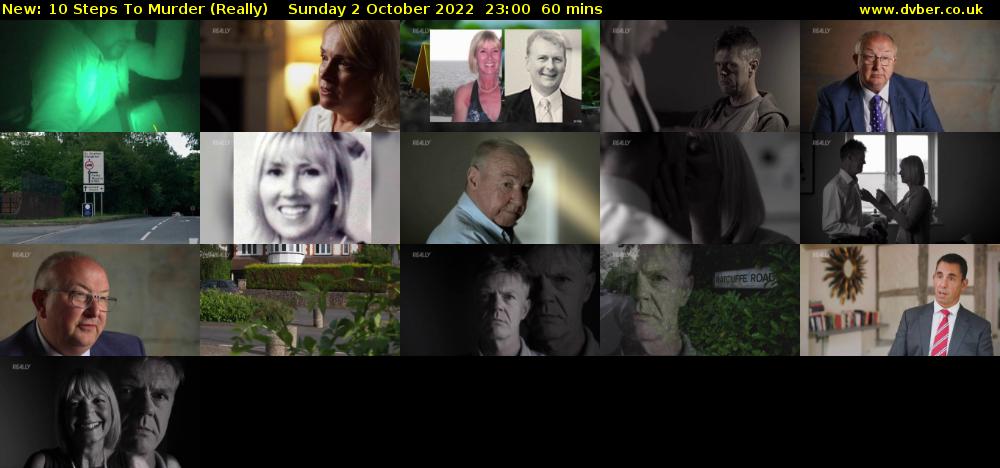 10 Steps To Murder (Really) Sunday 2 October 2022 23:00 - 00:00