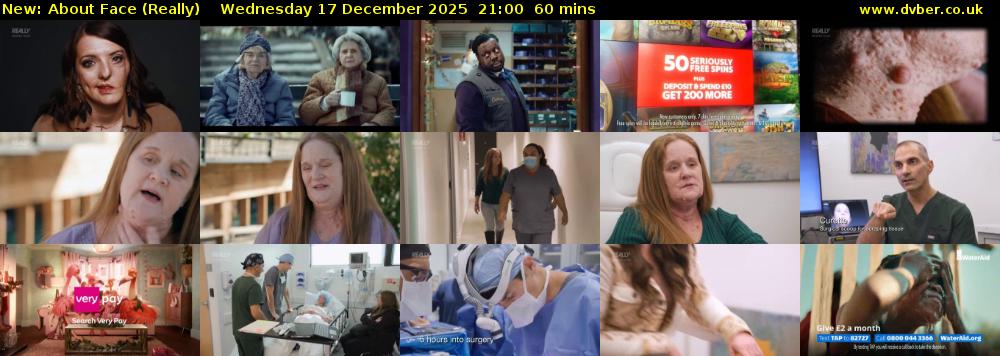 About Face (Really) Wednesday 17 December 2025 21:00 - 22:00