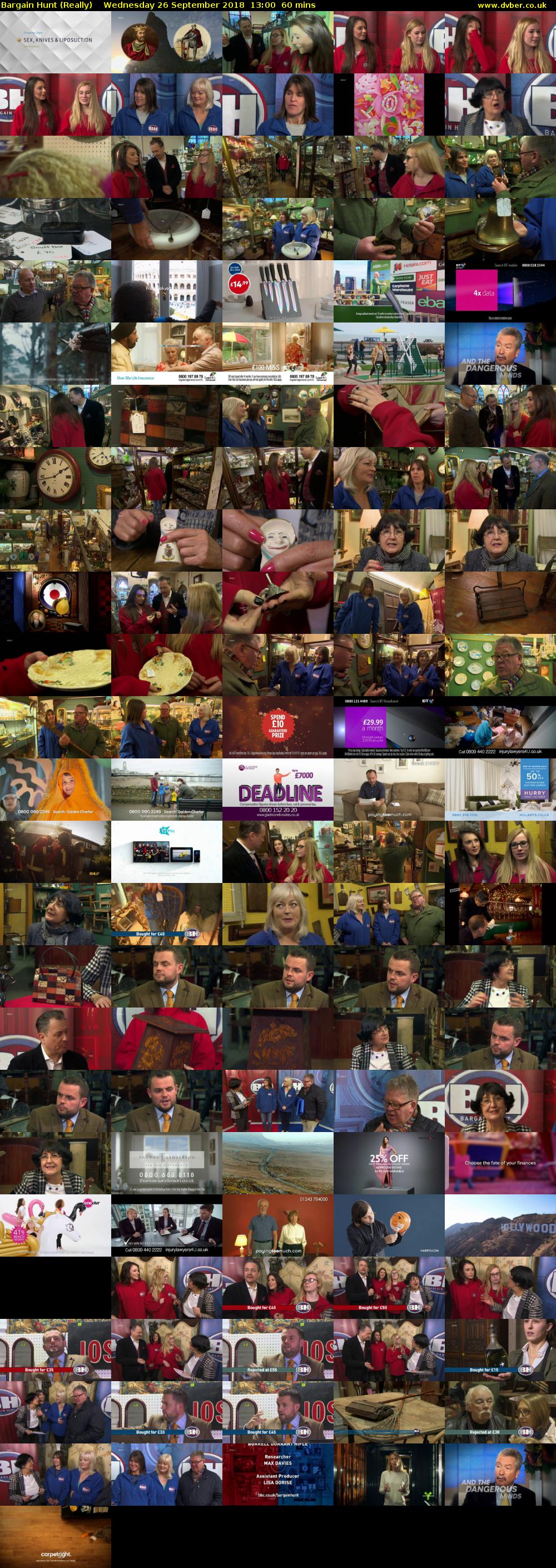 Bargain Hunt (Really) Wednesday 26 September 2018 13:00 - 14:00