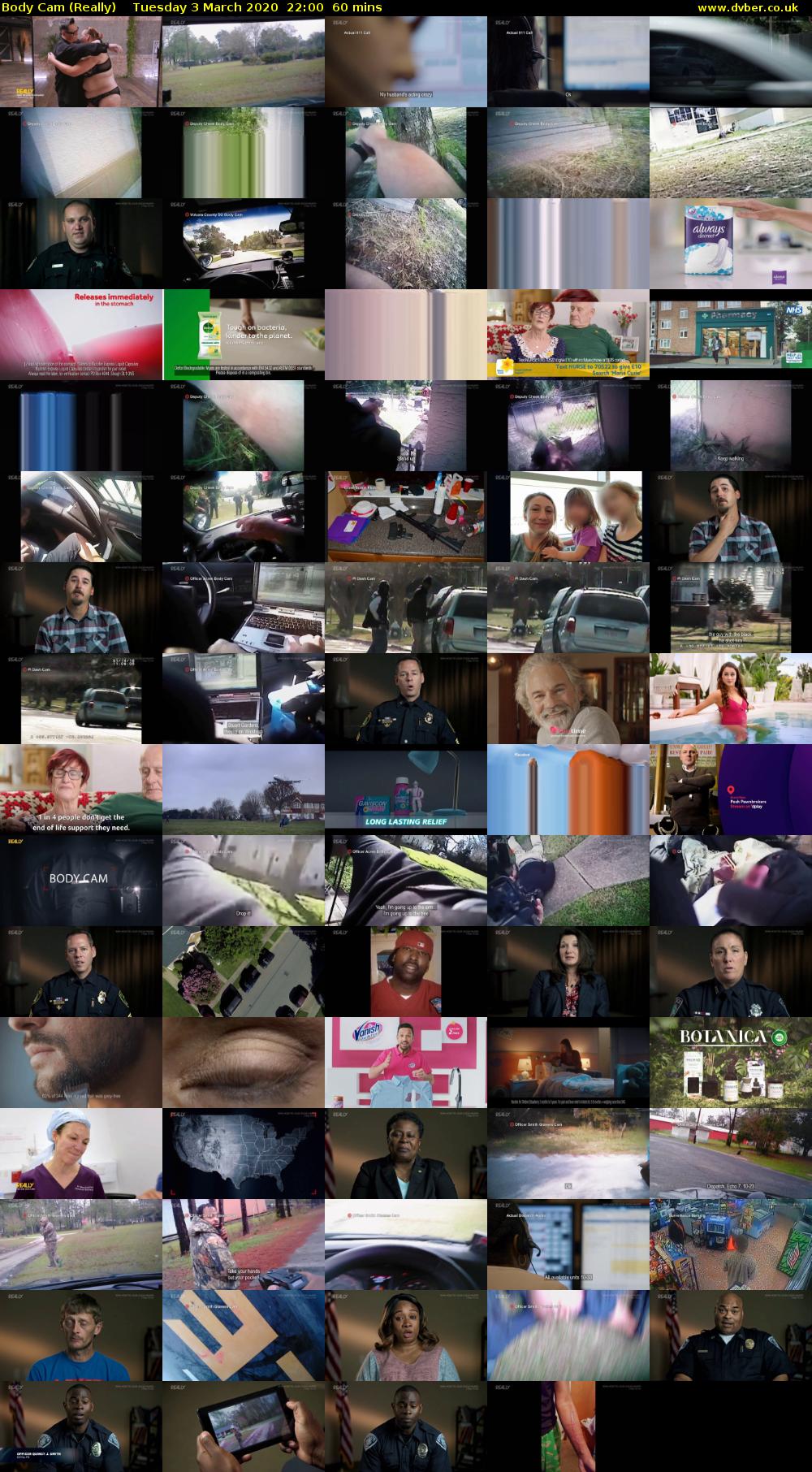 Body Cam (Really) Tuesday 3 March 2020 22:00 - 23:00