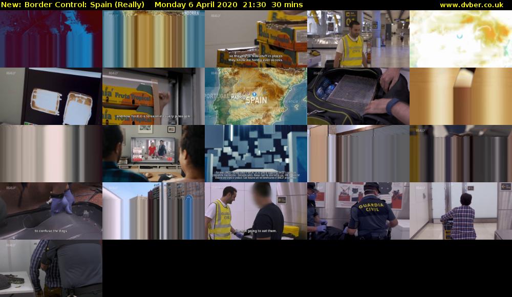 Border Control: Spain (Really) Monday 6 April 2020 21:30 - 22:00